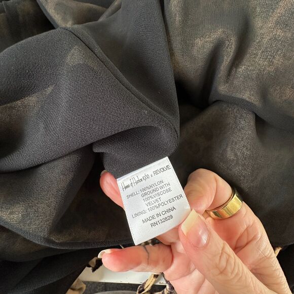 House of Harlow 1960 Cheetah Print Lafayette Wrap Front Tie Maxi Dress Ruffle L - Picture 11 of 16